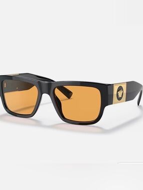 Versace Black Case with Gold Logo